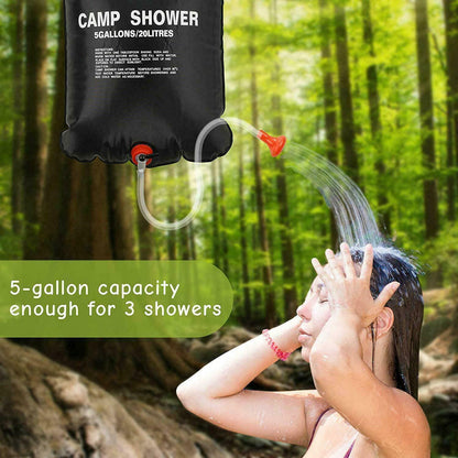 Portable Compact Solar Camping Shower - 20L