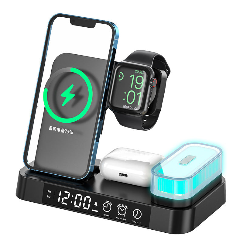 3-in-1 Wireless Charger Station with Alarm Clock