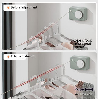 Punch-Free Retractable Clothesline