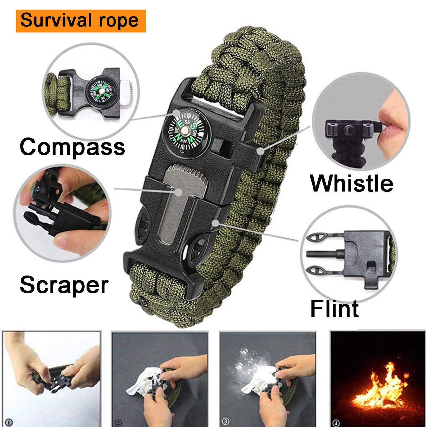 14-in-1 Outdoor Emergency Survival Gear Kit