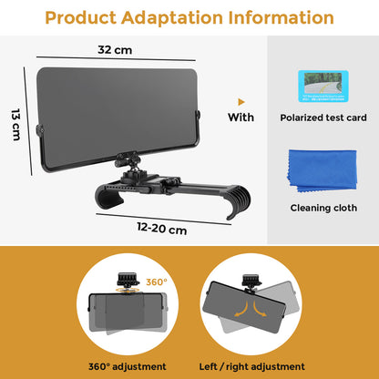 Polarized Car Sun Visor for Clear View, Anti-glare, UV Protection