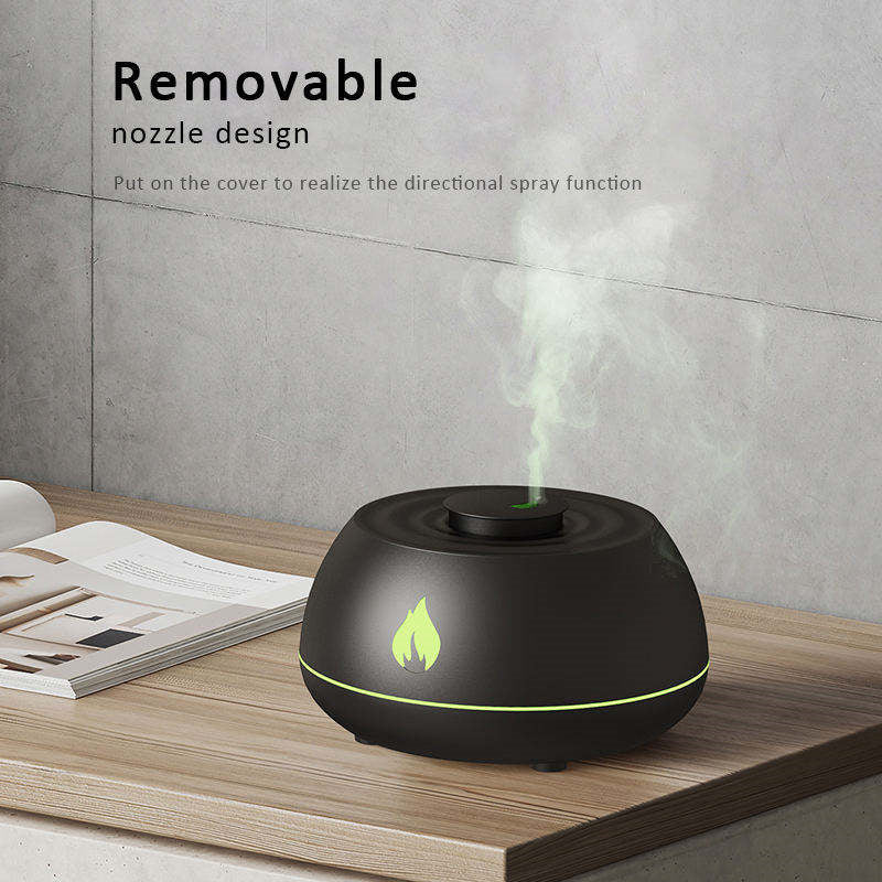 Flame Humidifier Aromatherapy Diffuser with 7-Color Light