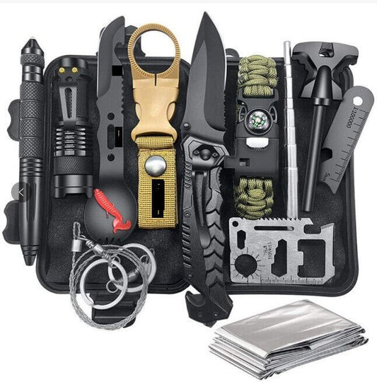 14-in-1 Outdoor Emergency Survival Gear Kit