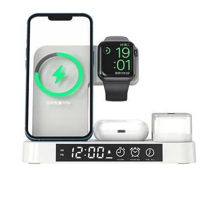 3-in-1 Wireless Charger Station with Alarm Clock